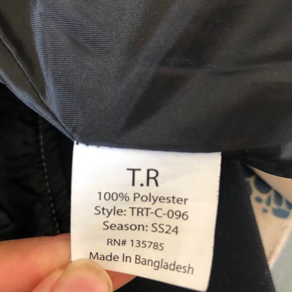 TR Tailored Recreation Premium Bomber Jacket Medium Tan Black Zip Up Casual - Picture 5 of 16